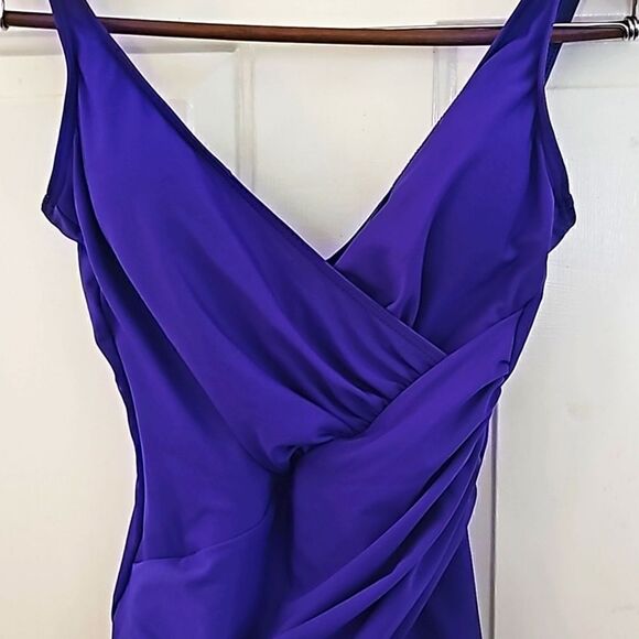 Miraclesuit Oceanus One Piece Violet Size 10 - Picture 3 of 6